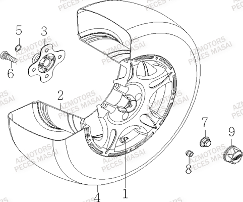 ROUE ARRIERE MASAI A750 INFINITE