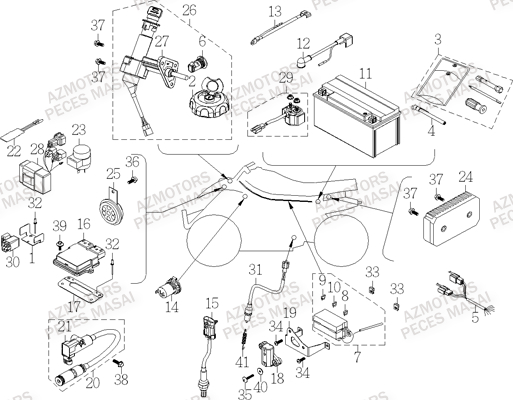 Systeme Electrique MASAI Pièces Quad A750 INFINITE