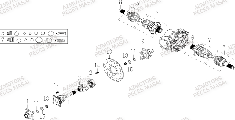 TRANSMISSION ARRIERE AZMOTORS A750 INFINITE