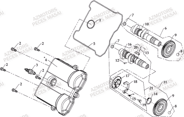 CACHE CULBUTEURS AZMOTORS A800 I