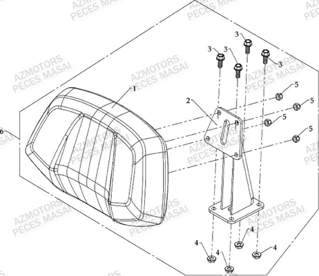 Dosseret AZMOTORS Pièces Quad A800i Ultimate