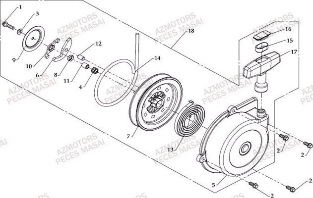 Lanceur AZMOTORS Pièces Quad A800i Ultimate