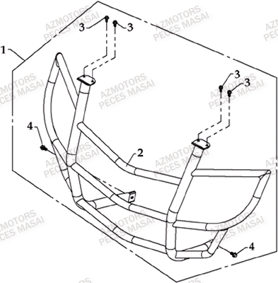 Pare Bufle AZMOTORS Pièces Quad A800i Ultimate