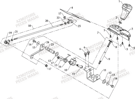 Selecteur De Vitesses AZMOTORS Pièces Quad A800i Ultimate