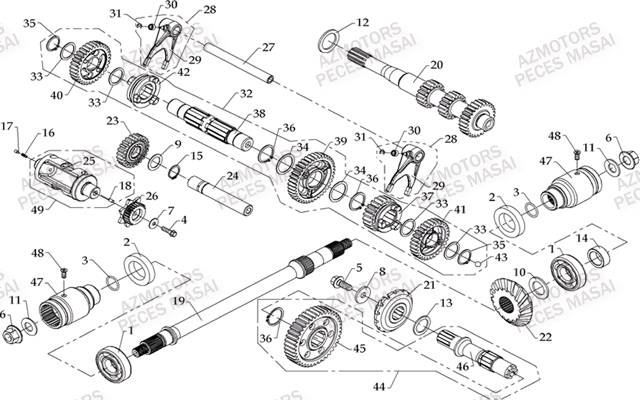 Transmission MASAI Pièces Quad A800i Ultimate