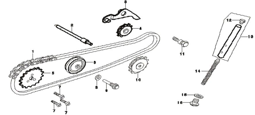 CHAINE DE DISTRIBUTION TENDEUR AZMOTORS A90