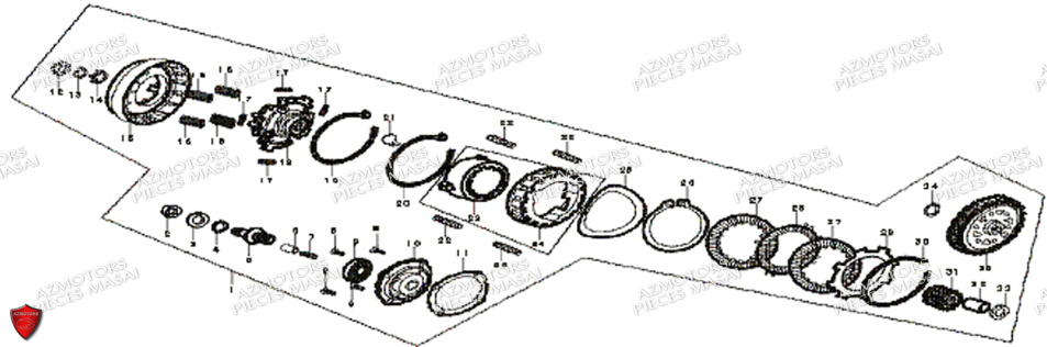 Embrayage MASAI Pièces Quad A90