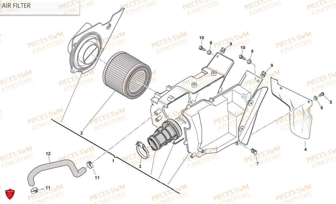 Filtre A Air SWM Pieces SWM Origine ACE OF SPADES 125R E5(2021)
