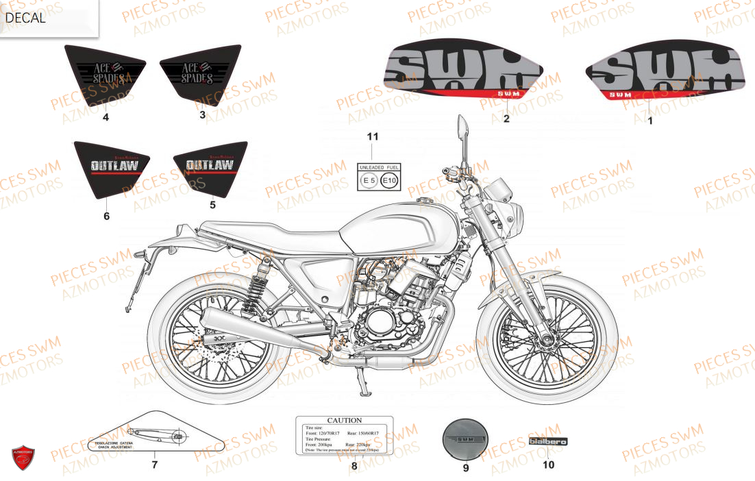 Decors SWM Pieces SWM Origine ACE OF SPADES 125 E5(2021)
