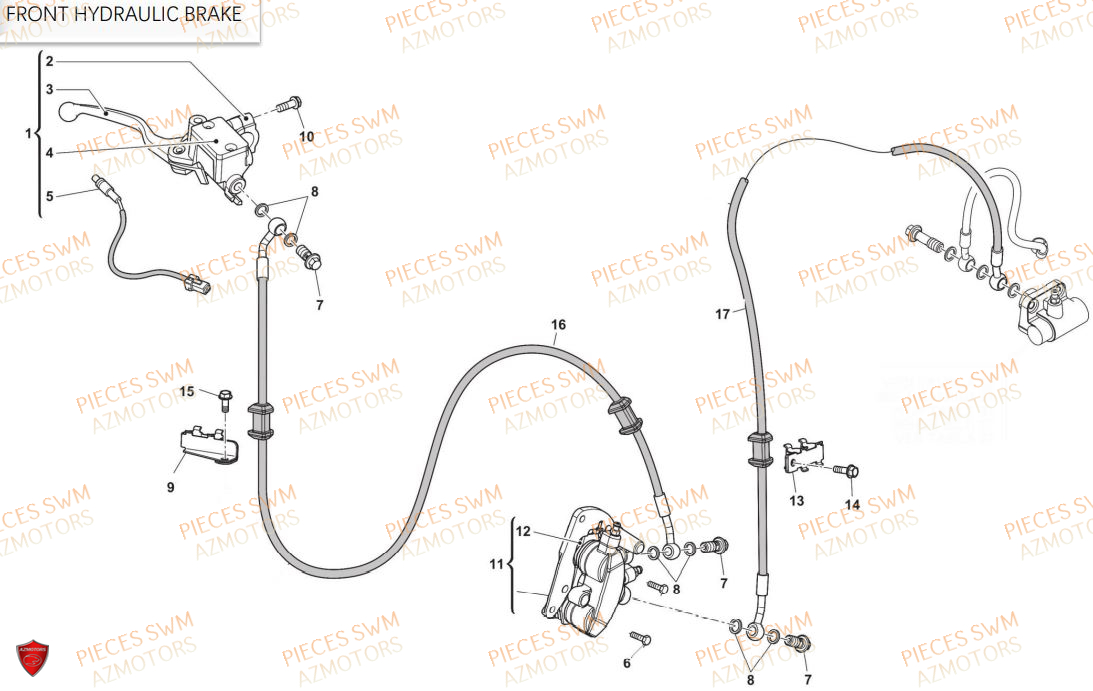 FREIN AVANT SWM ACE OF SPADES 125 V