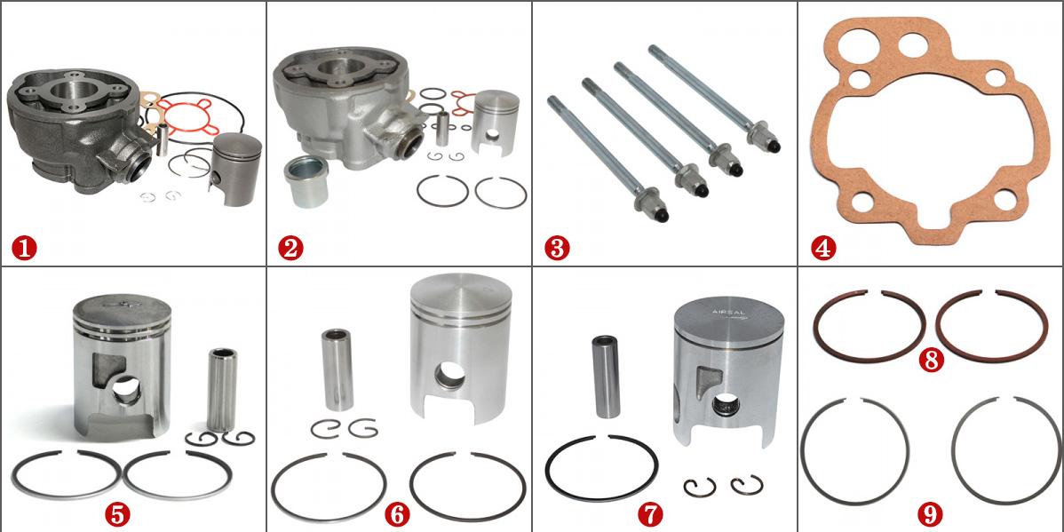 Haut Moteur Cylindre Piston Segment BETA PIECES ACCESSOIRES ADAPTABLES BETA RR / SM 50 ADAPTABLE