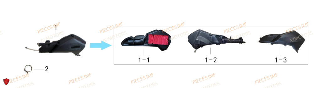 Boite A Air AZMOTORS PIECES ADN 125 4T EURO 5+