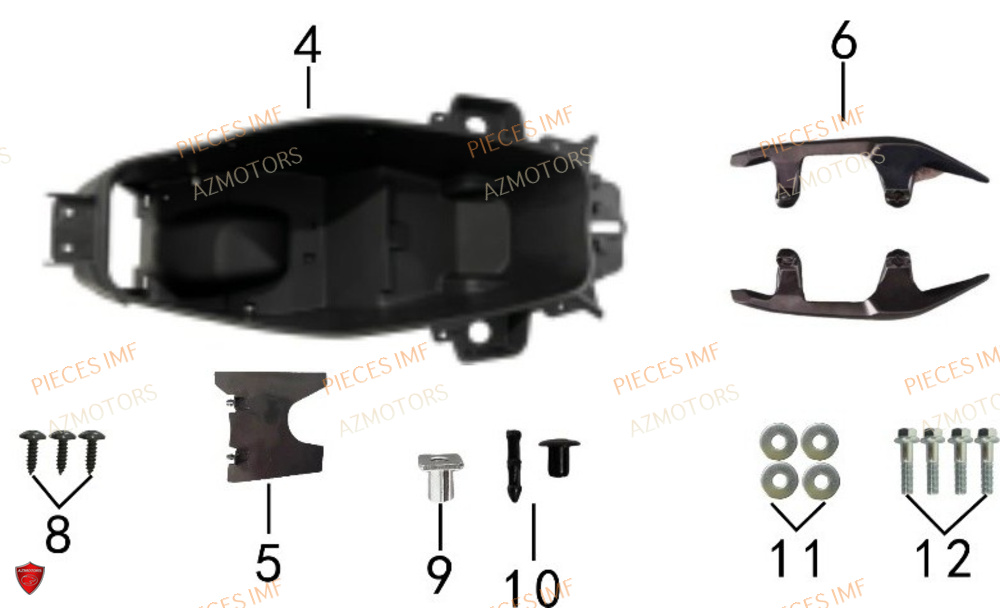 Coffre De Selle 2 AZMOTORS PIECES ADN 125 4T EURO 5+