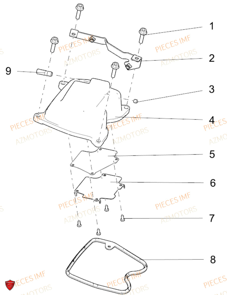 Couvre Culasse AZMOTORS PIECES ADN 125 4T EURO 5+
