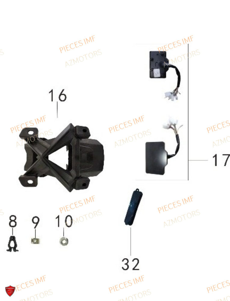 Face Avant 2 AZMOTORS PIECES ADN 125 4T EURO 5+