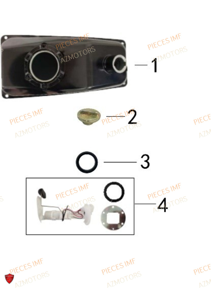 Reservoir Essence 1 AZMOTORS PIECES ADN 125 4T EURO 5+