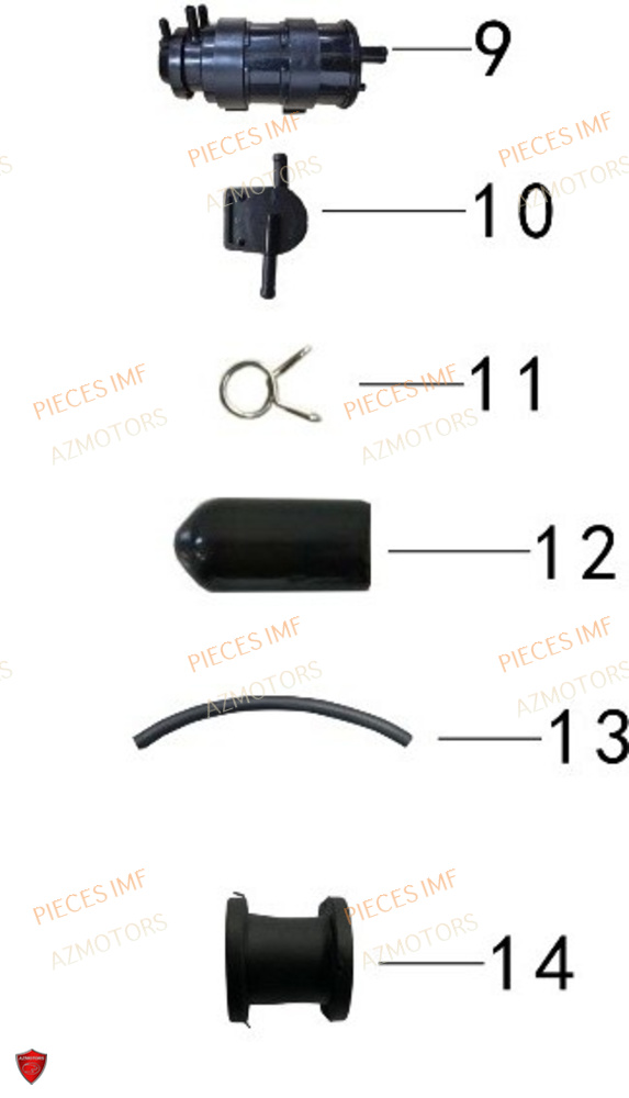 Reservoir Essence 3 AZMOTORS PIECES ADN 125 4T EURO 5+