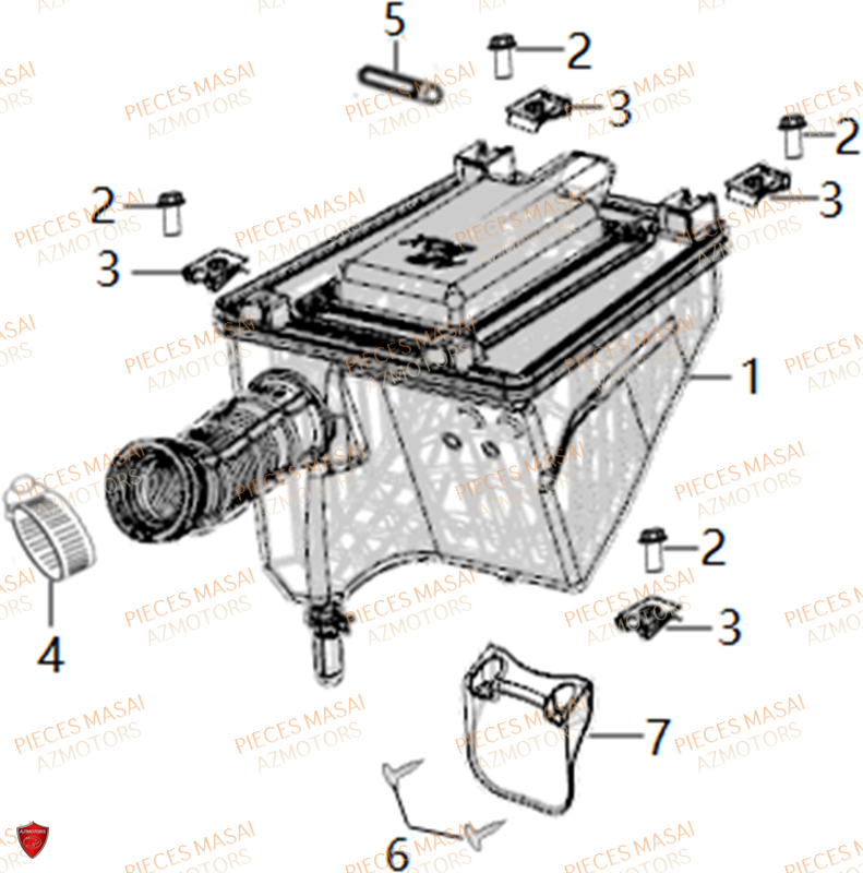 Filtre A Air MASAI Pièces Moto ADVENTURE 125cc