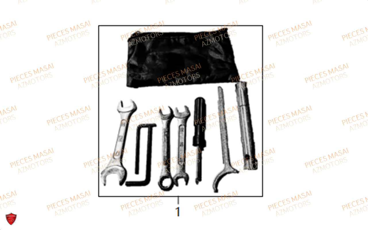 Trousse A Outils MASAI Pièces Moto ADVENTURE 125cc