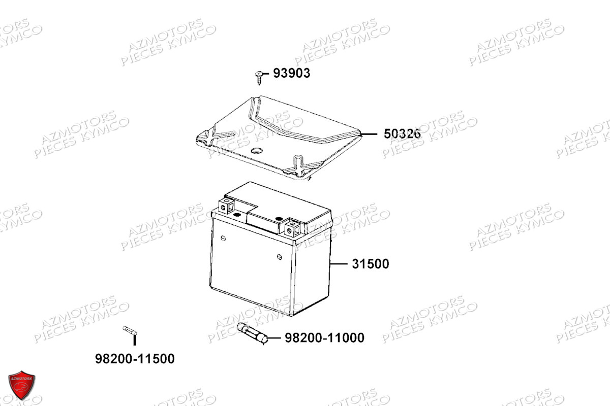 Batterie KYMCO Pièces AGILITY 50 12 4T EURO 5 (KN10EM/KN10EN)