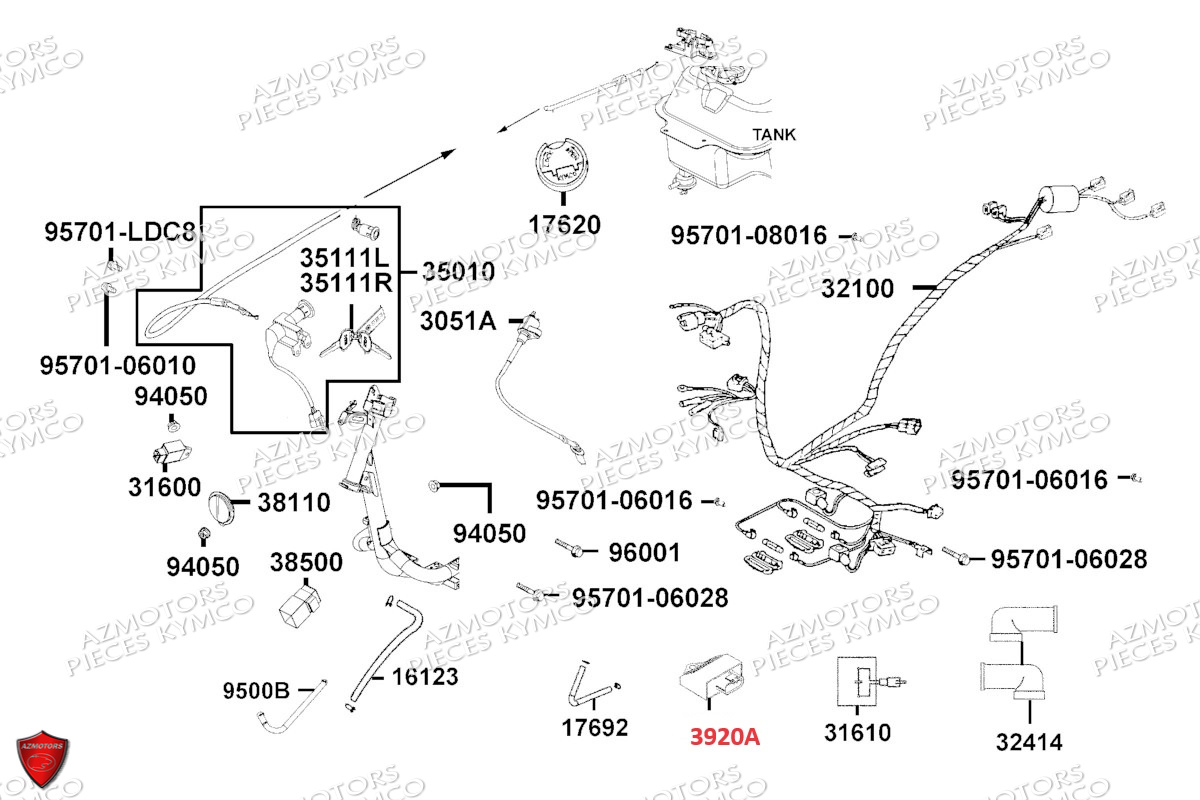 Equipement Electrique KYMCO Pièces AGILITY 50 12 4T EURO 5 (KN10EM/KN10EN)
