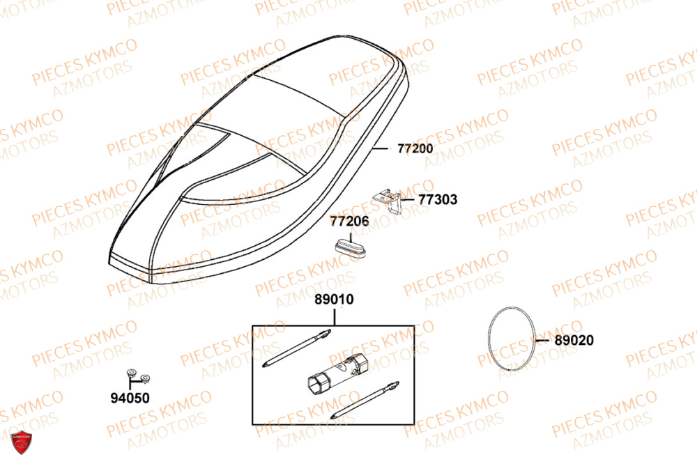 Selle KYMCO Pièces AGILITY 50 12P 4T EURO 5+ (KN10ER)