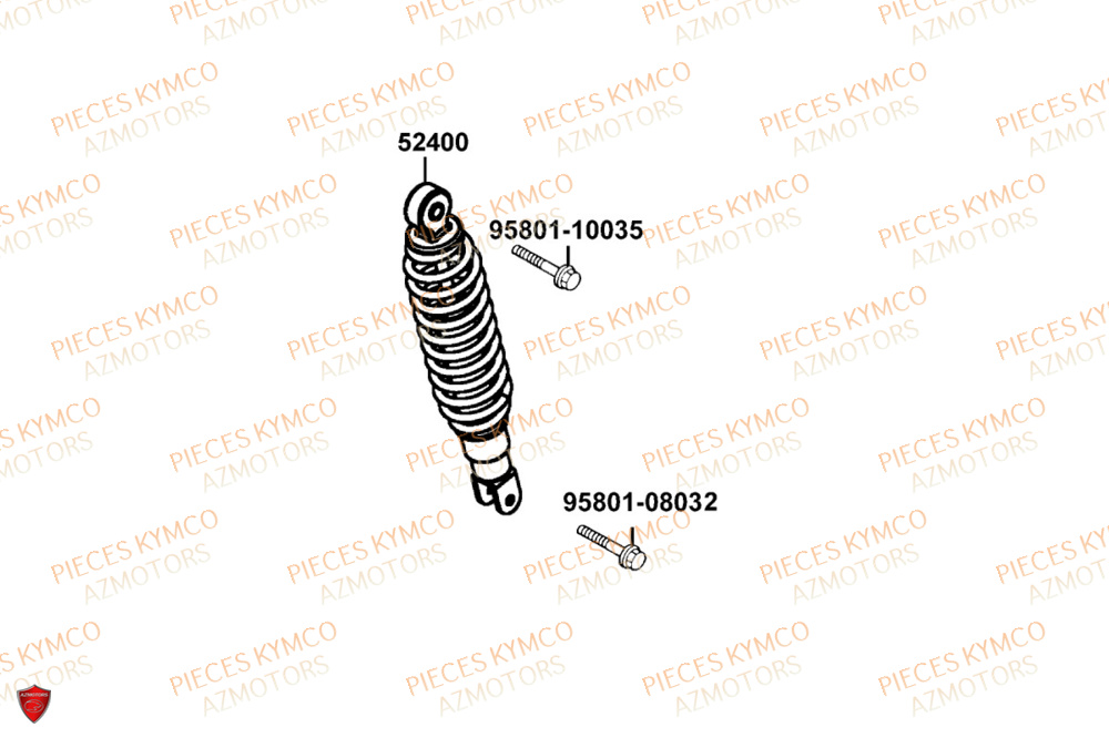 Amortisseur KYMCO Pieces AGILITY 50 NAKED RENOUVO 4T EURO5+ (KN10FD)