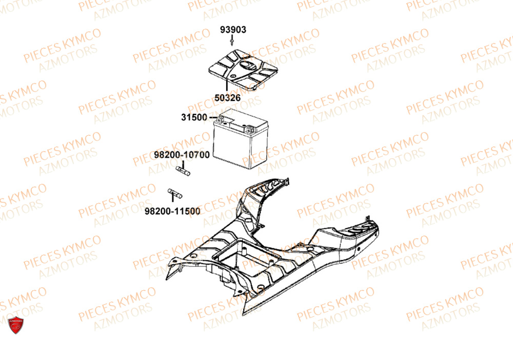 Batterie KYMCO Pieces AGILITY 50 NAKED RENOUVO 4T EURO5+ (KN10FD)