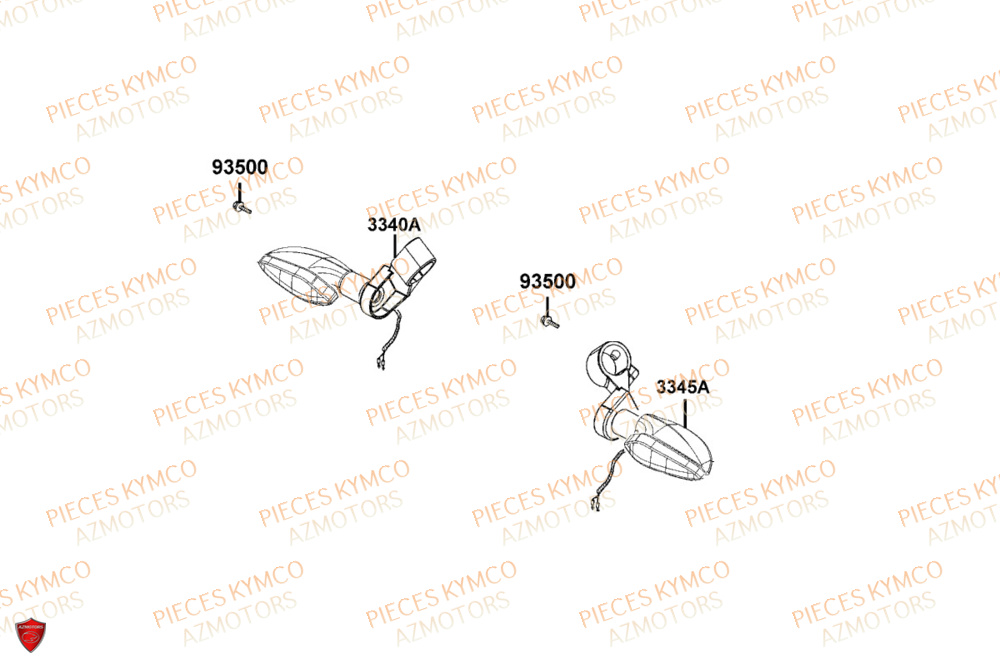 Clignotant KYMCO Pieces AGILITY 50 NAKED RENOUVO 4T EURO5+ (KN10FD)