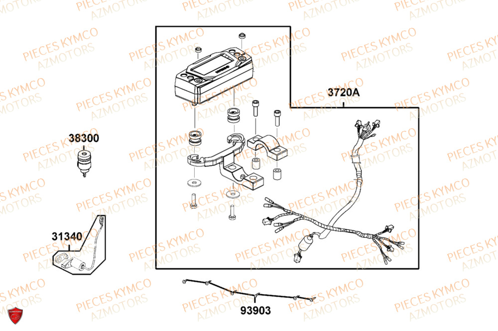 Compteur KYMCO Pieces AGILITY 50 NAKED RENOUVO 4T EURO5+ (KN10FD)