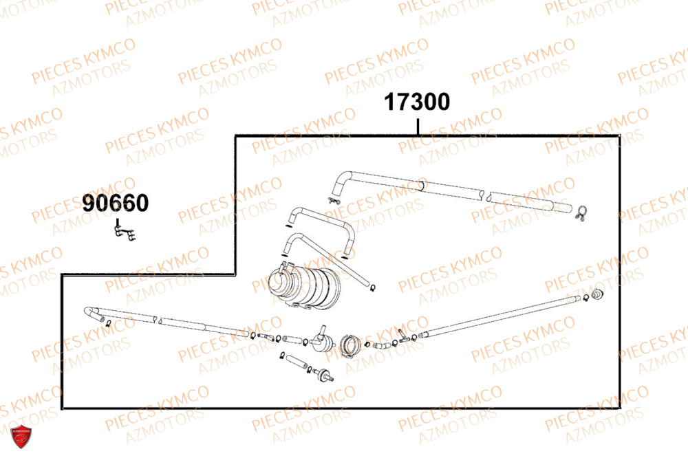 Reniflard KYMCO Pieces AGILITY 50 NAKED RENOUVO 4T EURO5+ (KN10FD)