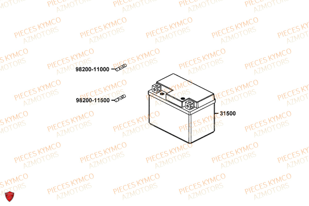Batterie KYMCO Pièces AGILITY S 125I CBS E5+ (TH25CE)