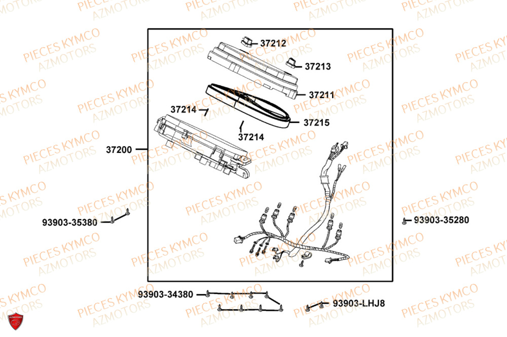 Compteur KYMCO Pièces AGILITY S 125I CBS E5+ (TH25CE)
