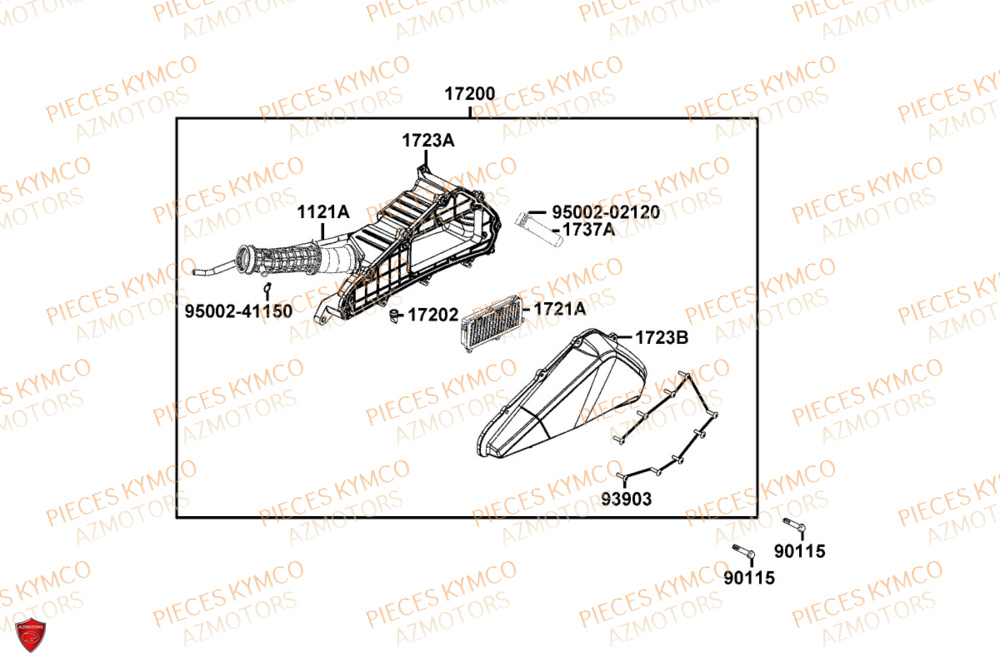 Filtre A Air KYMCO Pièces AGILITY S 125I CBS E5+ (TH25CE)