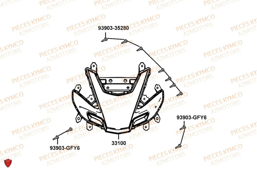 Phare KYMCO Pièces AGILITY S 125I CBS E5+ (TH25CE)