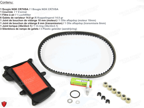 1 Set Entretien KYMCO Pièces AGILITY 125I 16+ 4T EURO4 (KL25FA)