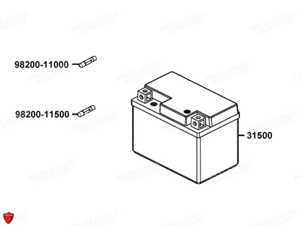BATTERIE YTX9-BS YUASA (ORIGINE) KYMCO pour BATTERIE de AGILITY 125I 16 E4