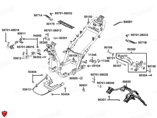 CHASSIS pour AGILITY 125I 16 E4