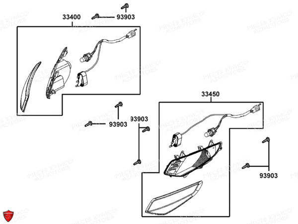 CLIGNOTANTS pour AGILITY 125I 16 E4