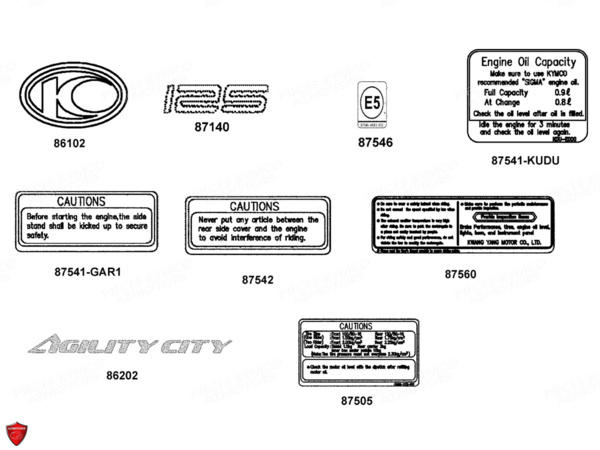 DECORS pour AGILITY 125I CITY 16 E4