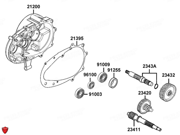 Transmission KYMCO Pièces AGILITY 125I CITY 16+ 4T EURO4 (KL25FE)