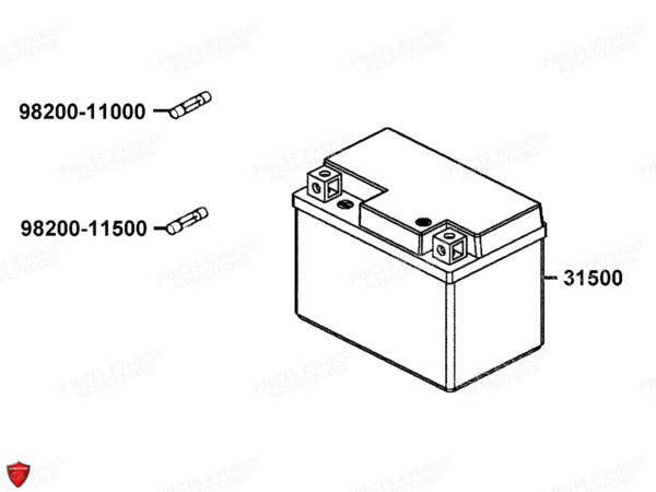 BATTERIE YTX7A-BS YUASA (ORIGINE) KYMCO pour BATTERIE de AGILITY 125 16 EURO3