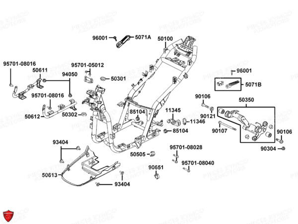 CHASSIS pour AGILITY 125 16 EURO3