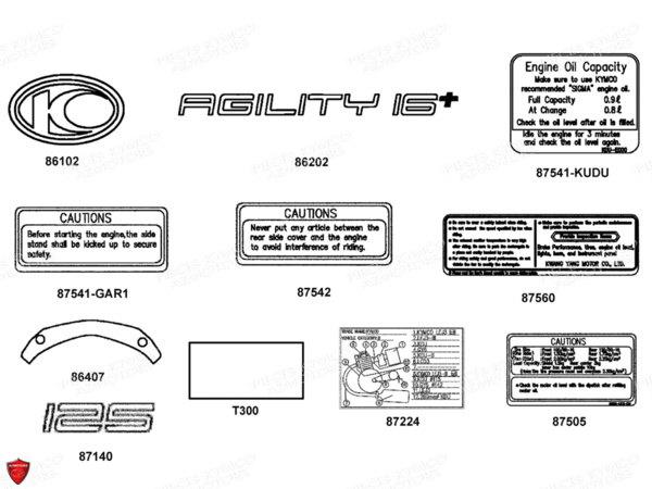 DECORS pour AGILITY 125 16 EURO3