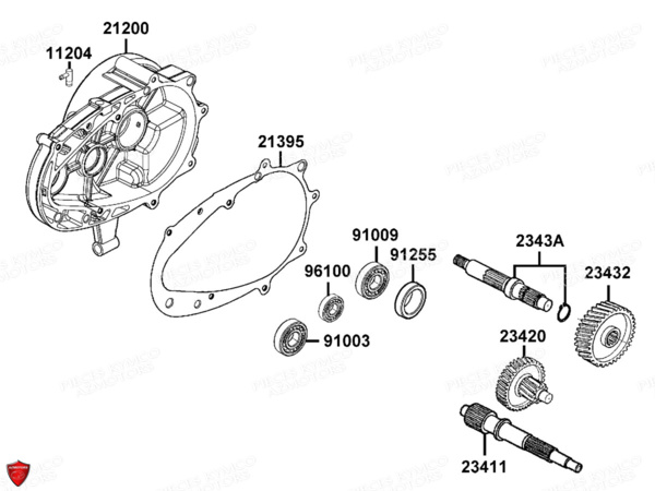 Transmission KYMCO Pièces AGILITY 125 16+ 4T EURO3 (KL25DA)