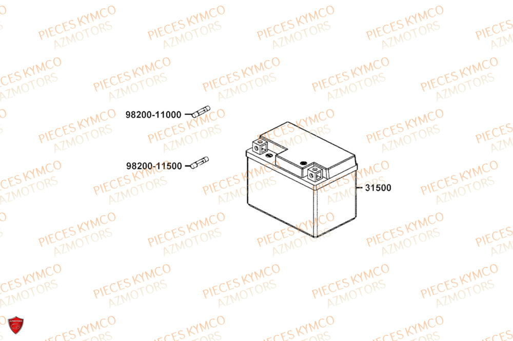 BATTERIE YTX9-BS YUASA (ORIGINE) KYMCO pour BATTERIE de AGILITY 125 16 EURO5