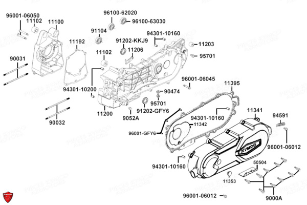 JOINT DE BOUCHON DE VIDANGE (8mm)(transmission) KYMCO pour CARTERS MOTEUR de AGILITY 125 16 EURO5