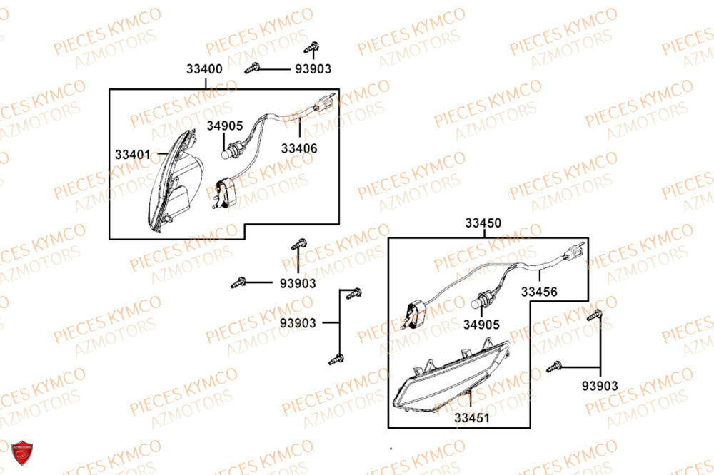 CLIGNOTANTS pour AGILITY 125 16 EURO5