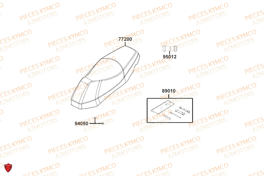 Selle KYMCO Pièces AGILITY 125I 16+ 4T EURO5 (KL25HD/KL25HA)