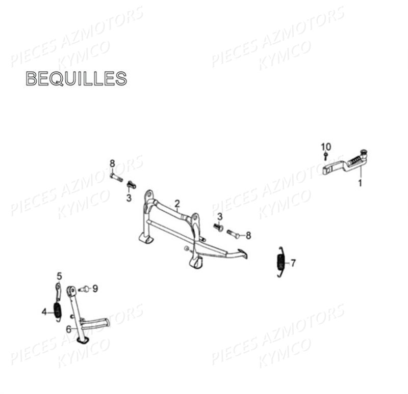 Bequilles KYMCO Pièces AGILITY 125 4T EUROII (KN25SA/KN25SB)